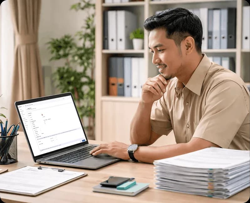 Guru menggunakan Learning Management System Sekolah.mu